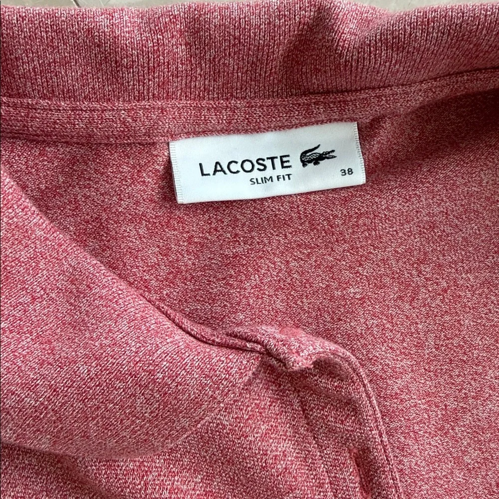 Lacoste Women's Button Down pink Polo Shirt  short sleeve Size 38 ( S) - Picture 10 of 13